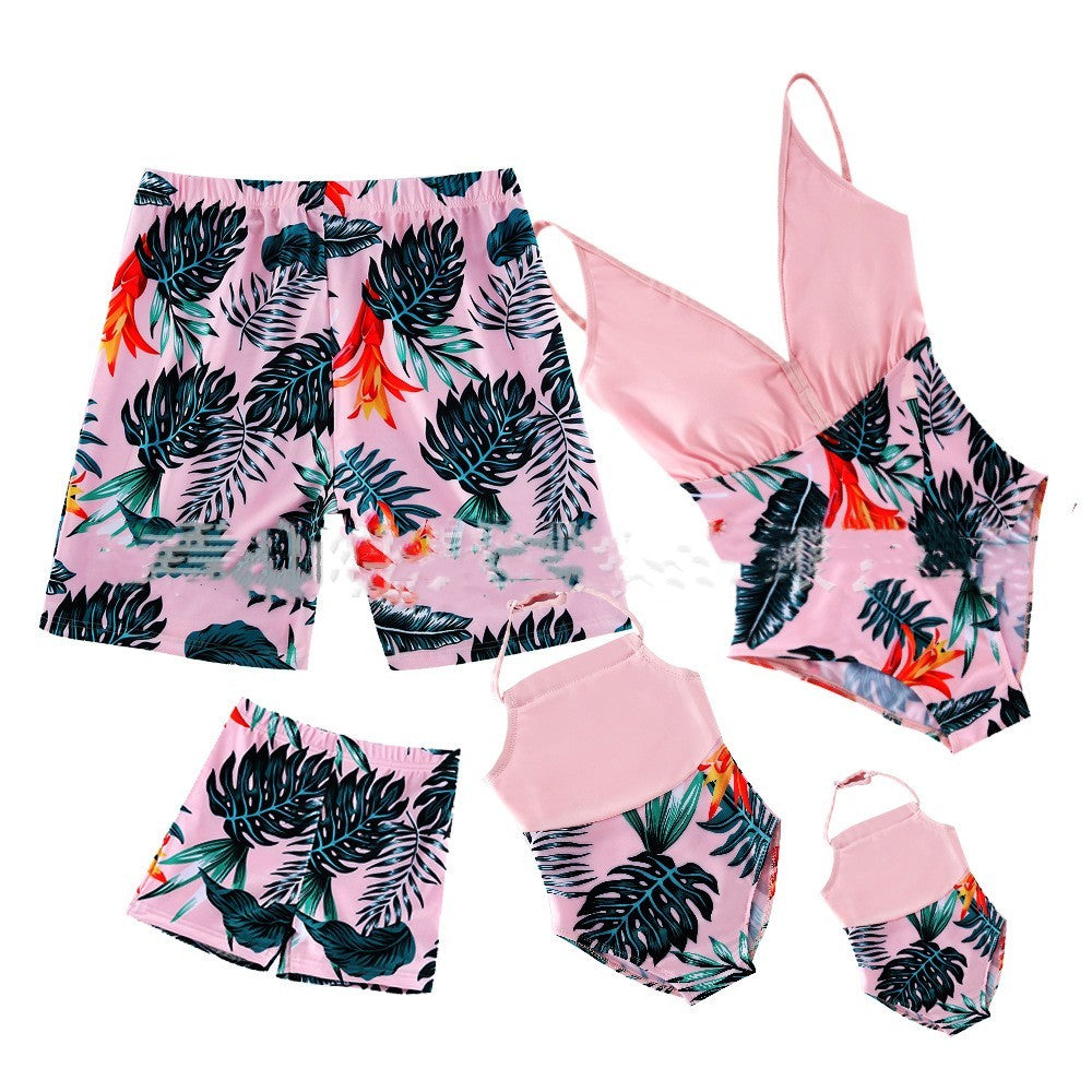 Family Matching Parent-child Quick Dry Beach Swimsuit