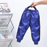 Kid Baby Girl Boy Down Winter Bright Down Thickened Pants
