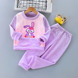 Kid Baby Boy Girl Pajamas Thickened Warm Winter Home Suits