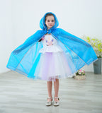 Kid Girl Shawl Frozen Princess Witch Cape Halloween Coats