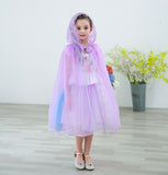 Kid Girl Shawl Frozen Princess Witch Cape Halloween Coats