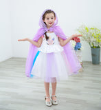 Kid Girl Shawl Frozen Princess Witch Cape Halloween Coats