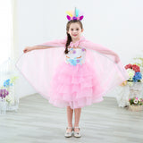 Kid Girl Shawl Frozen Princess Witch Cape Halloween Coats