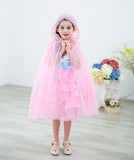 Kid Girl Shawl Frozen Princess Witch Cape Halloween Coats