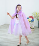 Kid Girl Shawl Frozen Princess Witch Cape Halloween Coats