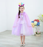Kid Girl Shawl Frozen Princess Witch Cape Halloween Coats