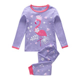 Kid Girl Flamingo Printed Home Pajamas