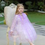 Kid Baby Girl Frozen Princess Aisha Wearing Yarn Halloween Shawl Coats