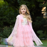 Kid Baby Girl Frozen Princess Aisha Wearing Yarn Halloween Shawl Coats