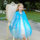 Kid Baby Girl Frozen Princess Aisha Wearing Yarn Halloween Shawl Coats