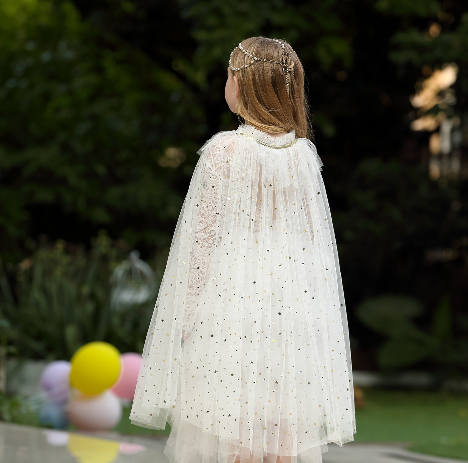 Kid Baby Girl Frozen Princess Aisha Wearing Yarn Halloween Shawl Coats