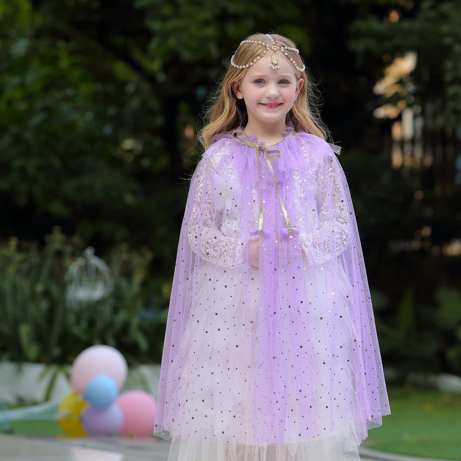 Kid Baby Girl Frozen Princess Aisha Wearing Yarn Halloween Shawl Coats