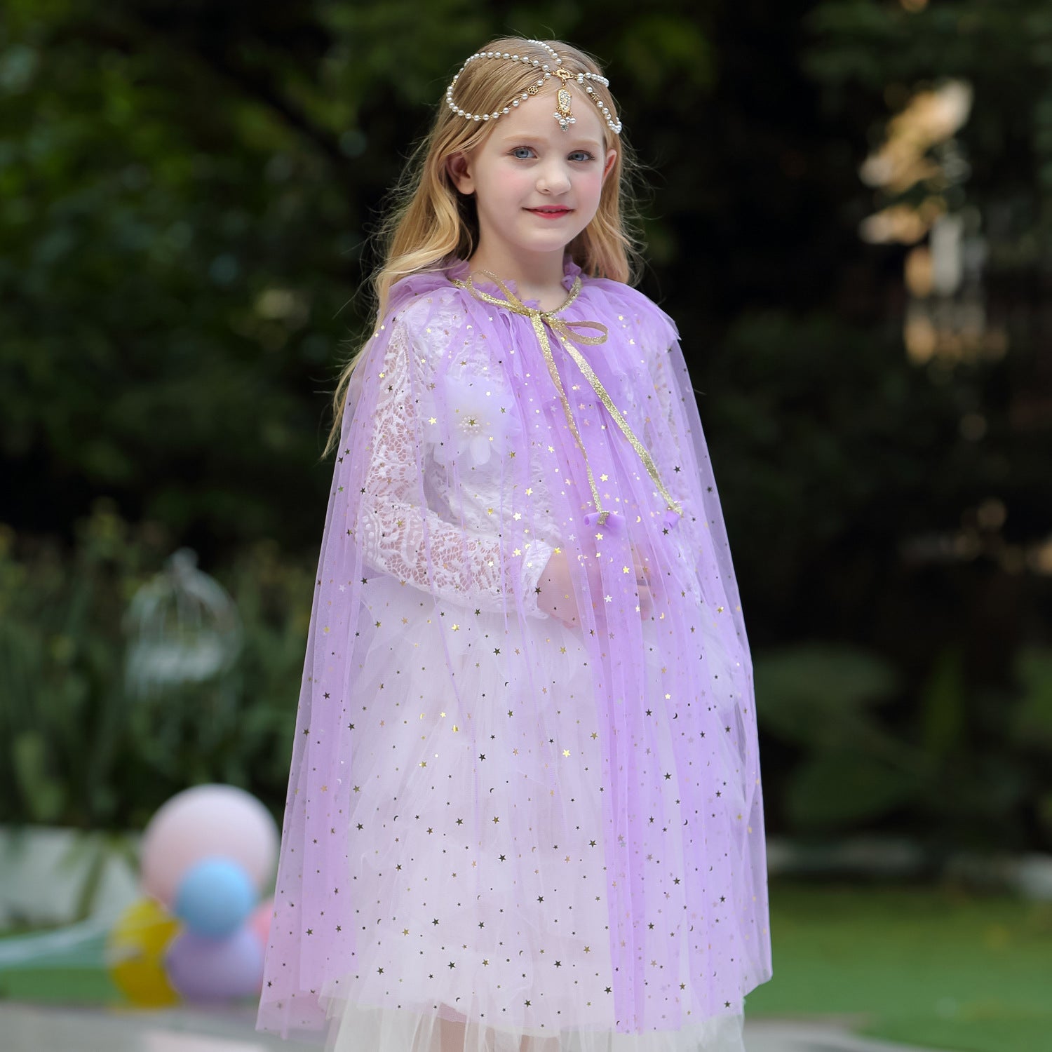 Kid Baby Girl Frozen Princess Aisha Wearing Yarn Halloween Shawl Coats