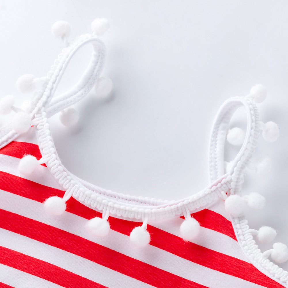 Baby Girls Cotton Independence Day Sling Sets 2 Pcs