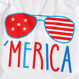 Baby Girls  July Of 4th independence Day Letter Print Set 2PCs