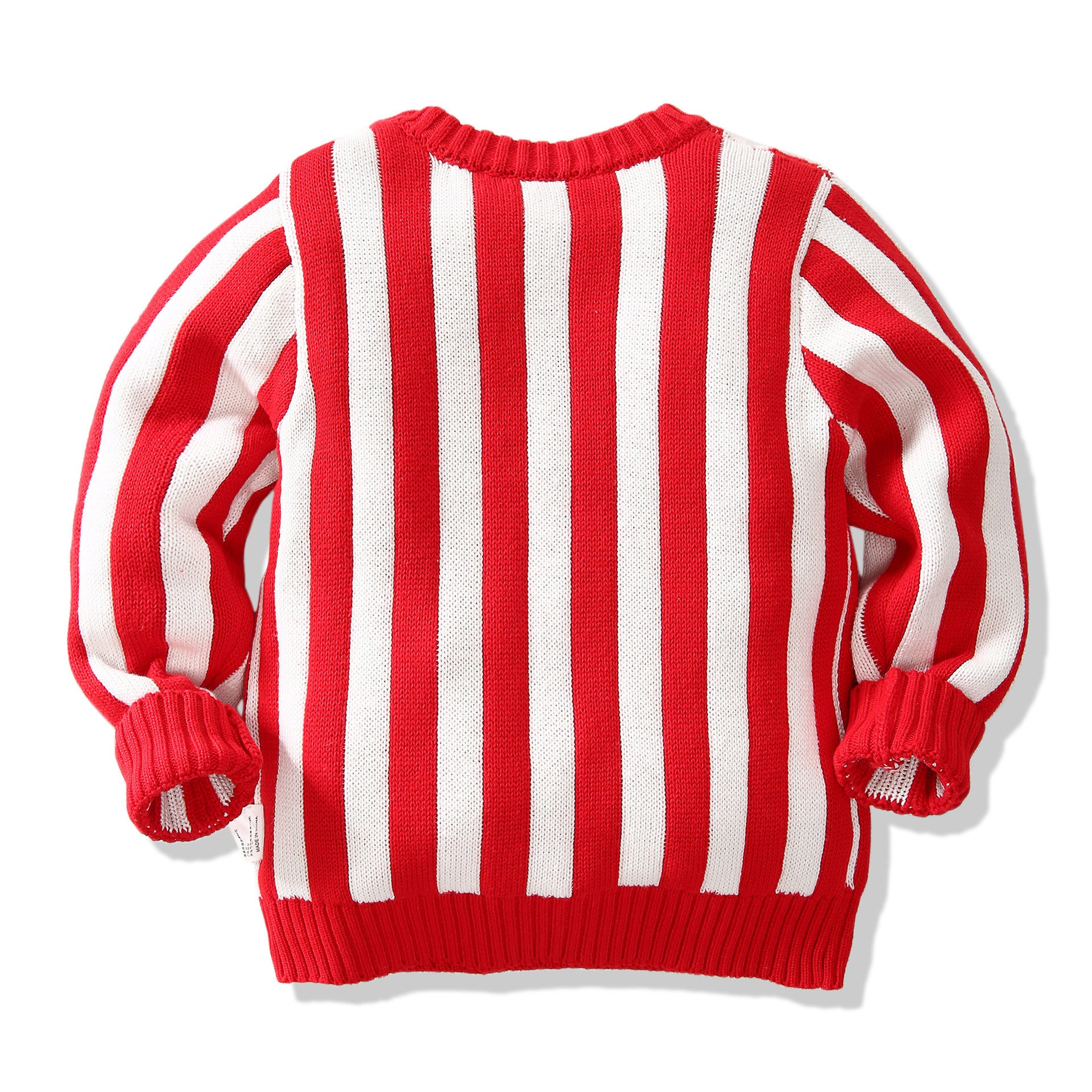 Kid Baby Girl Christmas Stripe Embroidery Sweaters