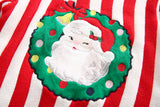 Kid Baby Girl Christmas Stripe Embroidery Sweaters