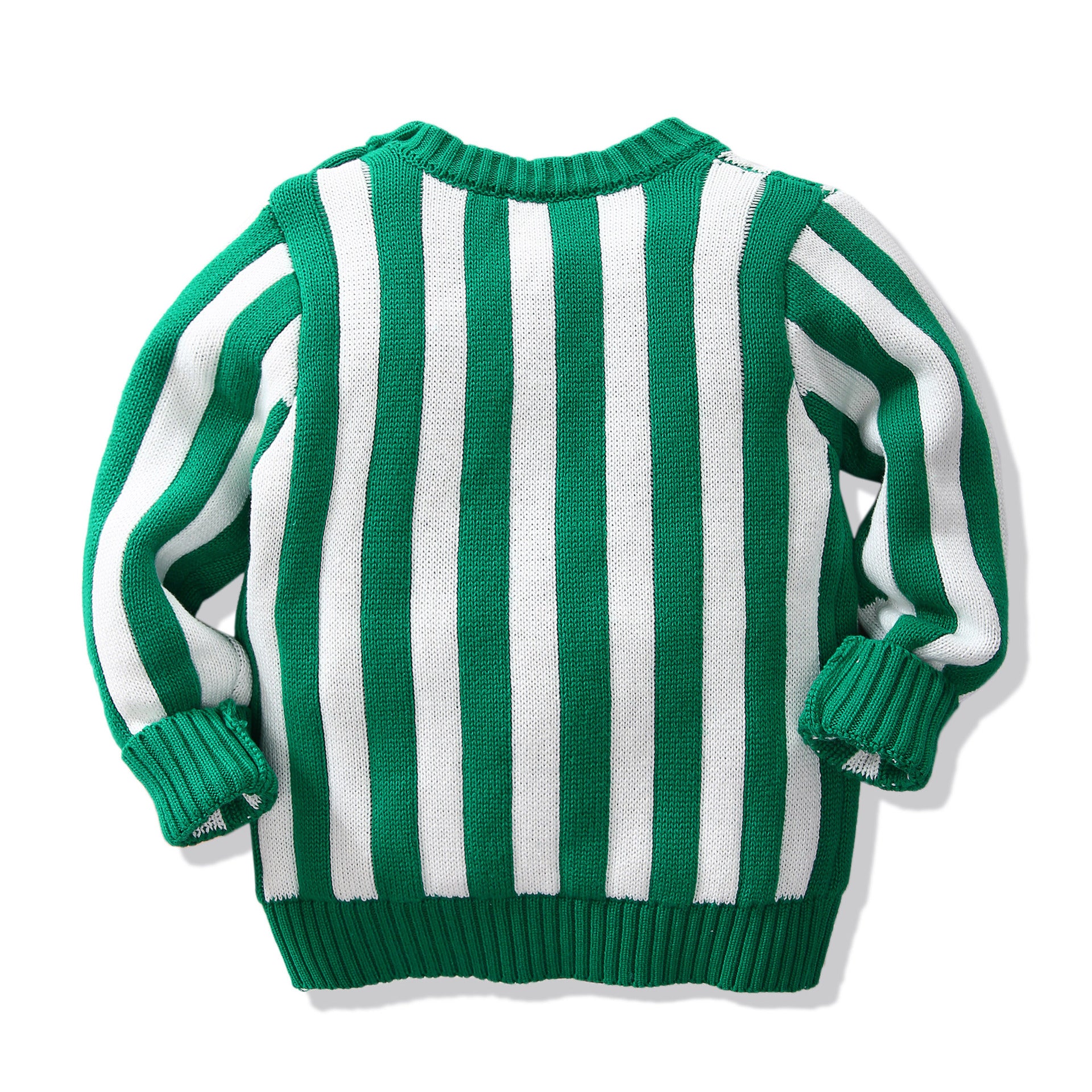 Kid Baby Girl Christmas Stripe Embroidery Sweaters