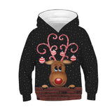 Kid Boy Girl Long Sleeve Autumn Winter Christmas Snowman Hoodie