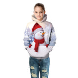 Kid Boy Girl Long Sleeve Autumn Winter Christmas Snowman Hoodie