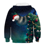 Kid Boy Girl Christmas Panda Digital Print Autumn Spring Hoodie