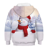 Kid Boy Girl Long Sleeve Autumn Winter Christmas Snowman Hoodie
