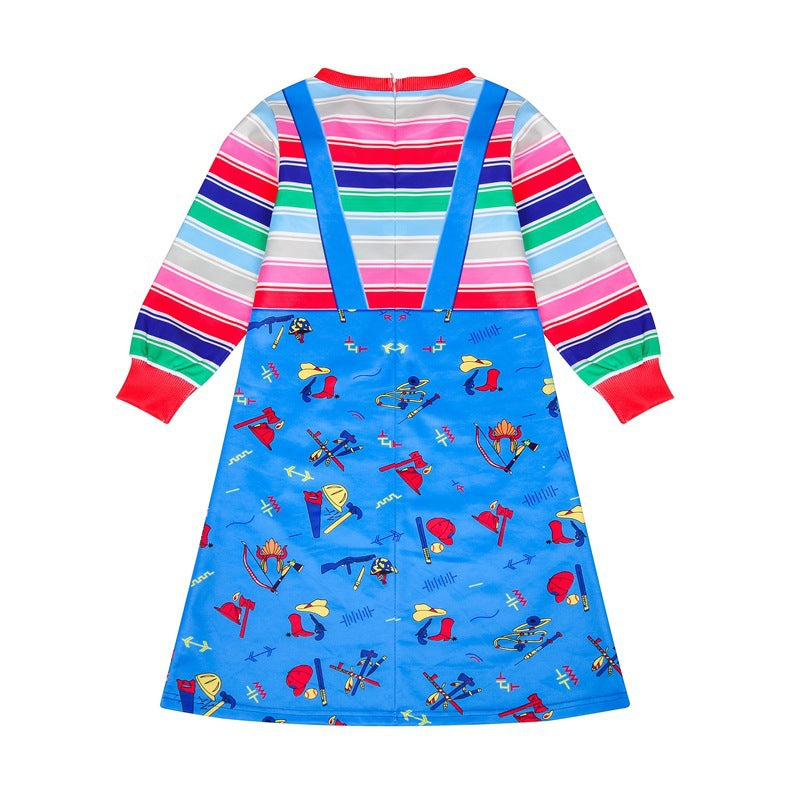 Kid Girl Halloween Ghost Horror Costume Dress Set