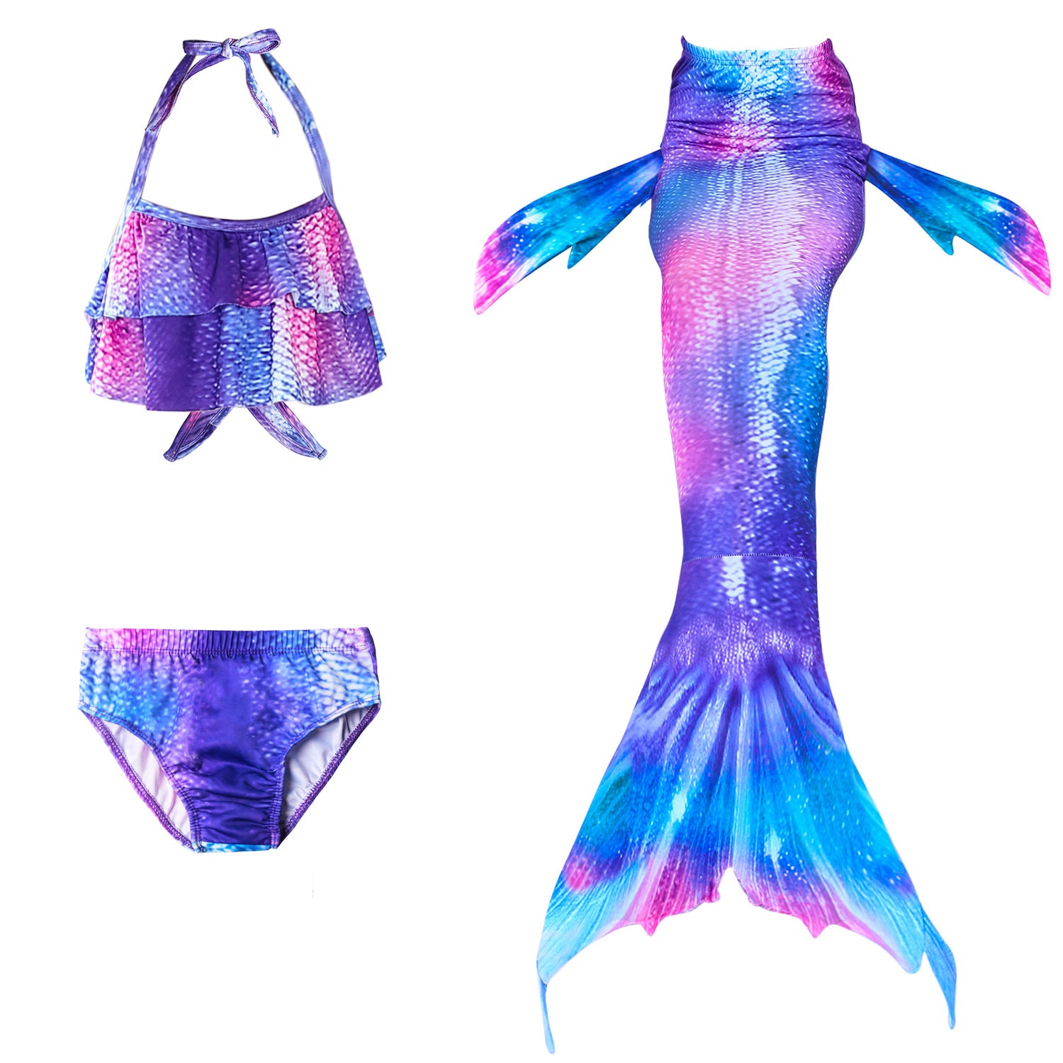 Kid Girl Mermaid Bikini Swimsuit Swimwear