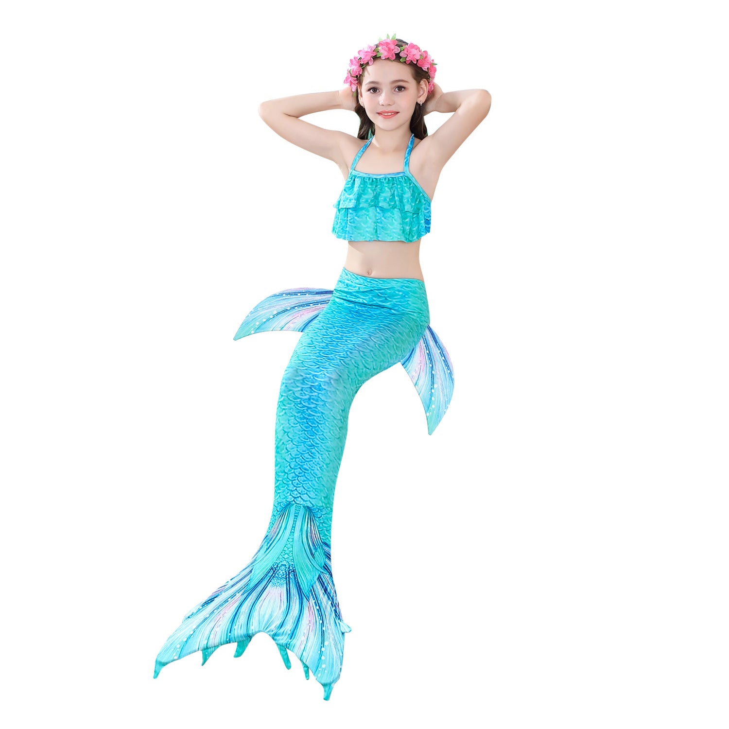 Kid Girl Mermaid Bikini Swimsuit Swimwear