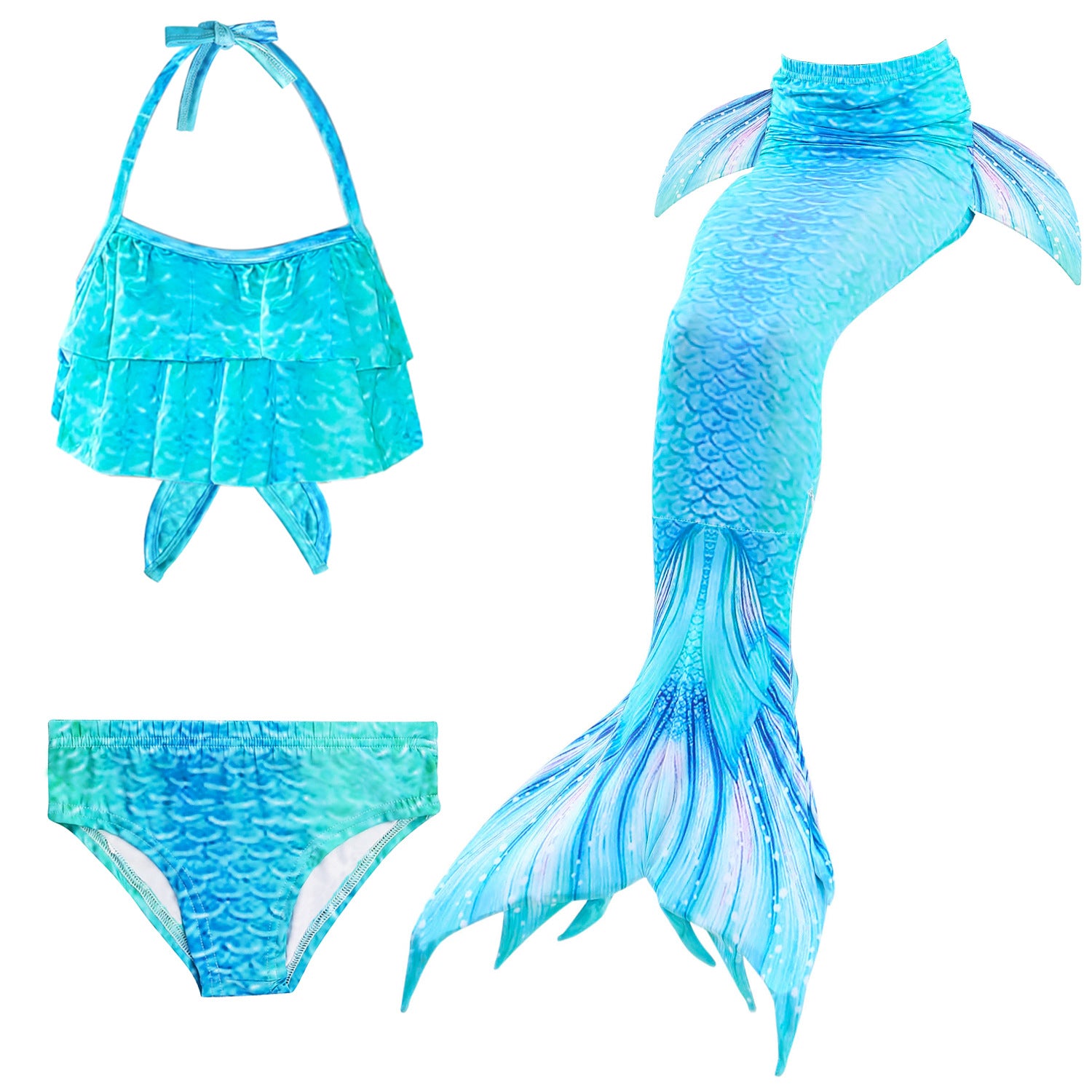 Kid Girl Mermaid Bikini Swimsuit Swimwear