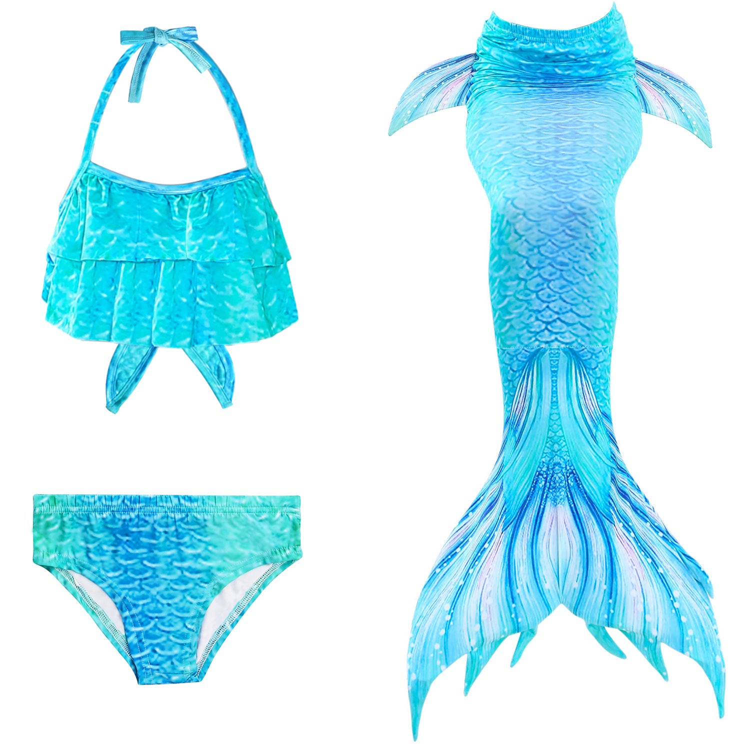 Kid Girl Mermaid Bikini Swimsuit Swimwear