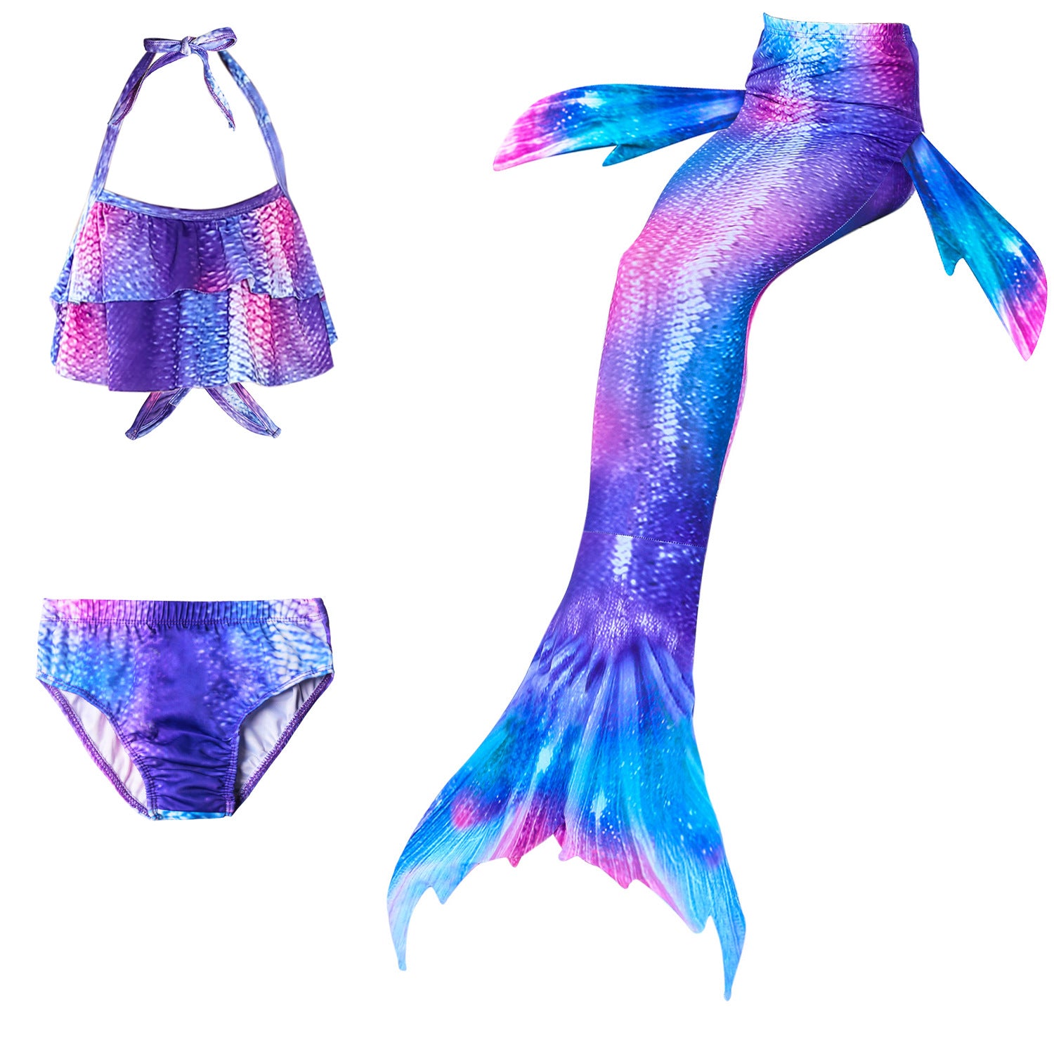 Kid Girl Mermaid Bikini Swimsuit Swimwear