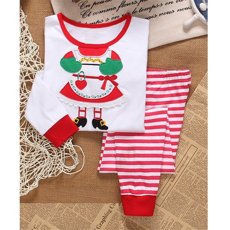 Kid Baby Boys Girls Christmas New Year Cartoon Home Pajamas