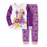Kid Girl Long Sleeved Cartoon Home Pajamas