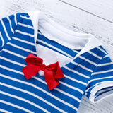 Kids Girls Independence Day Bodysuit+skirt +headband Princess Dress Sets