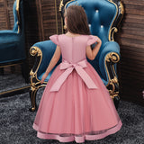 Kid Girls Princess Long Fluffy Flower Piano Performance Dresses
