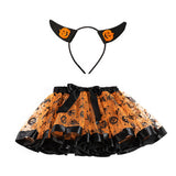 Kid Girl Wings Stars Printed Gauze Bows Skirts