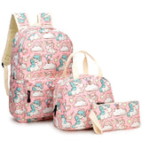 Unicorn Powder Backpack 3pcs Set Student Schoolbag