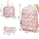 Unicorn Powder Backpack 3pcs Set Student Schoolbag