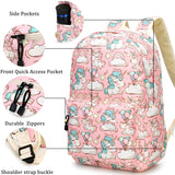 Unicorn Powder Backpack 3pcs Set Student Schoolbag