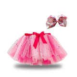 Kid Baby Girls Lining Send Bow Hairpin Fluffy Skirts