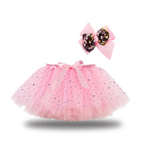 Kid Baby Girls Lining Send Bow Hairpin Fluffy Skirts