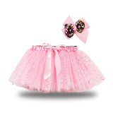 Kid Baby Girls Lining Send Bow Hairpin Fluffy Skirts