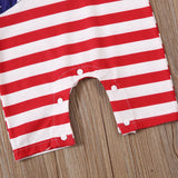 Baby Girls&boys Fourth of July Independence Day Stars and Stripes Romper