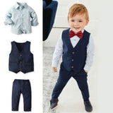 Toddler Baby Boys Formal Clothes 4Pcs Gentleman Outfits