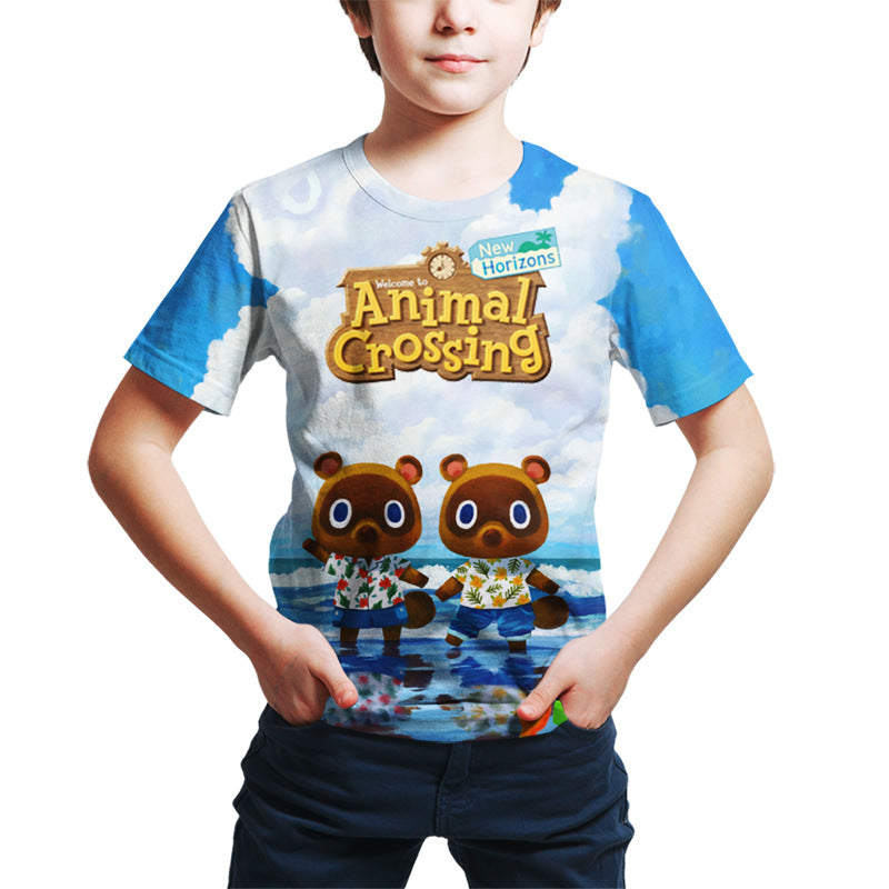 Animal Moritomo 3D Printed Children'Anime Cartoon T-shirt