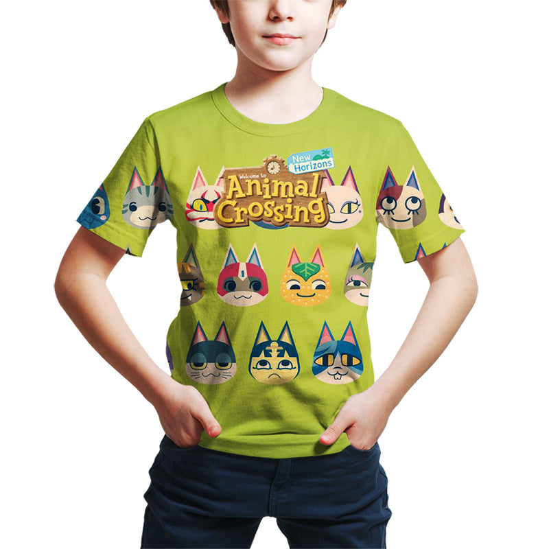 Animal Moritomo 3D Printed Children'Anime Cartoon T-shirt