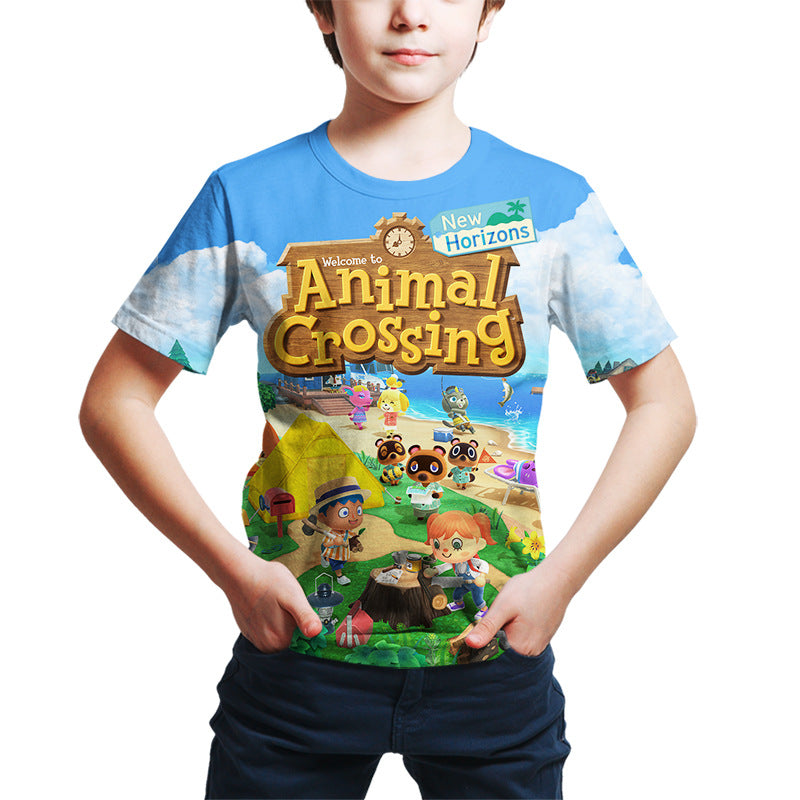 Animal Moritomo 3D Printed Children'Anime Cartoon T-shirt