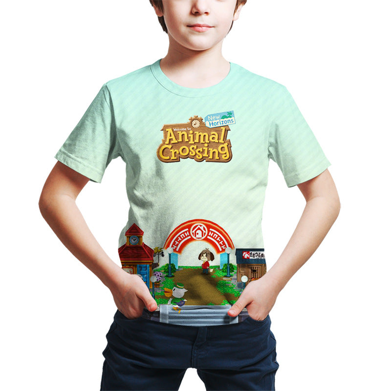 Animal Moritomo 3D Printed Children'Anime Cartoon T-shirt