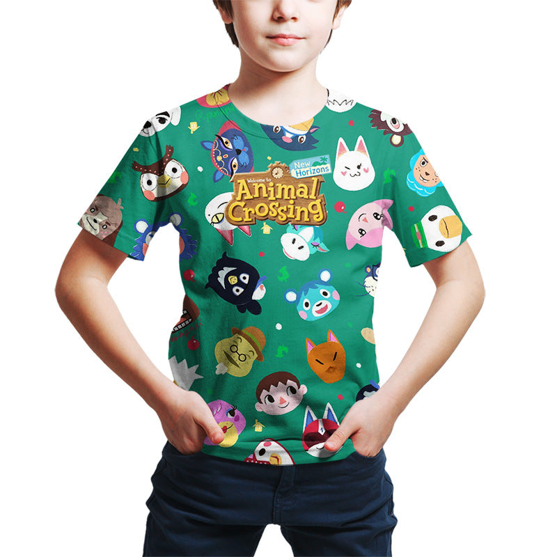 Animal Moritomo 3D Printed Children'Anime Cartoon T-shirt